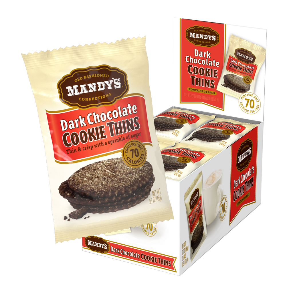 Mandy’s Cookie Thins - Chocolate (Single Serves - 24/tray)