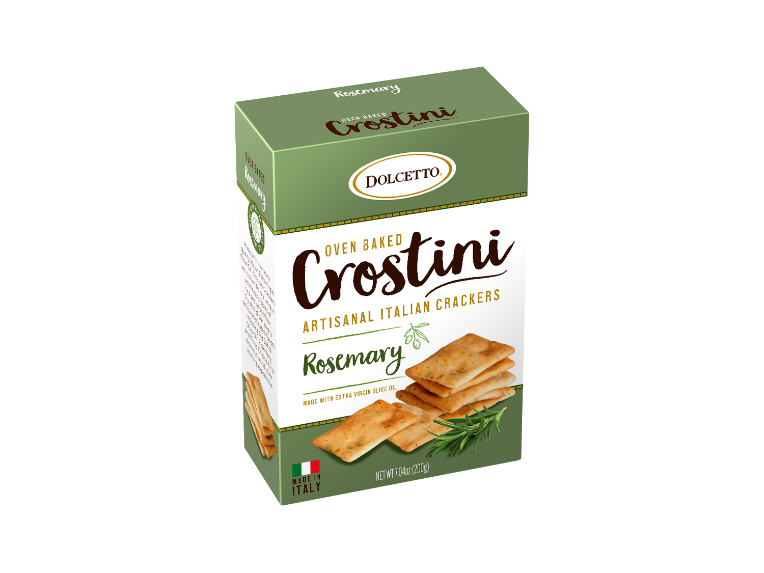 Dolcetto Crostini Crackers – Rosemary 7.05 oz Box