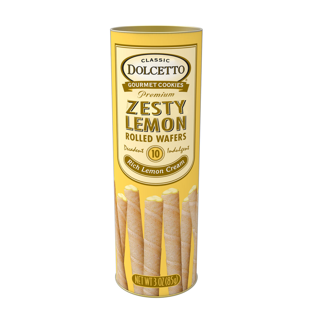 Dolcetto Wafer Rolls - Zesty Lemon 3 oz Tin