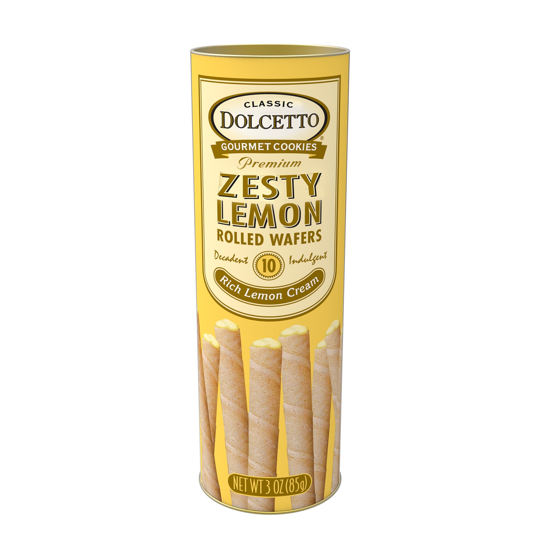 Dolcetto Wafer Rolls - Zesty Lemon 3 oz Tin