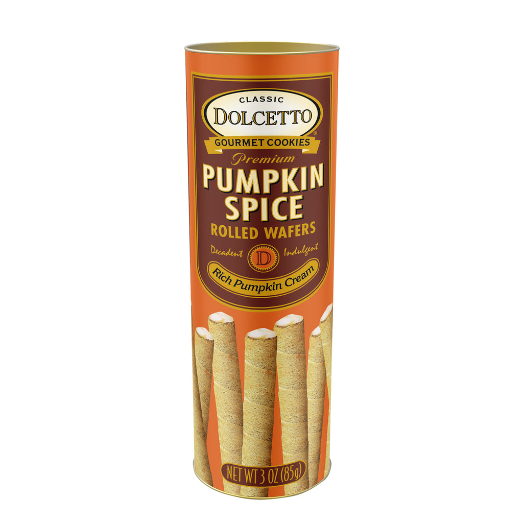 Dolcetto Wafer Rolls - Pumpkin Spice 3 oz Tin