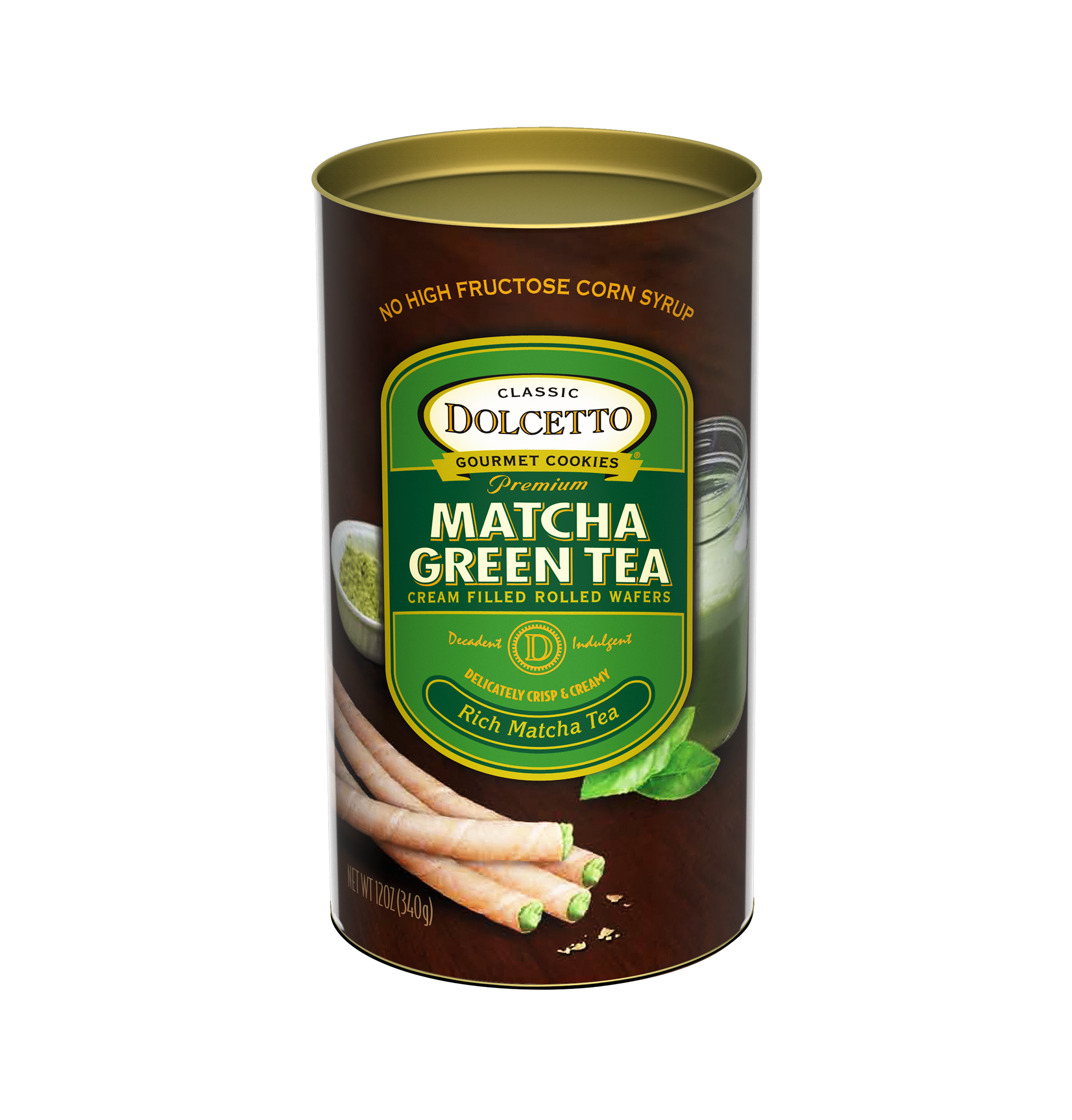 Dolcetto Wafer Rolls - Matcha Green Tea 12 oz