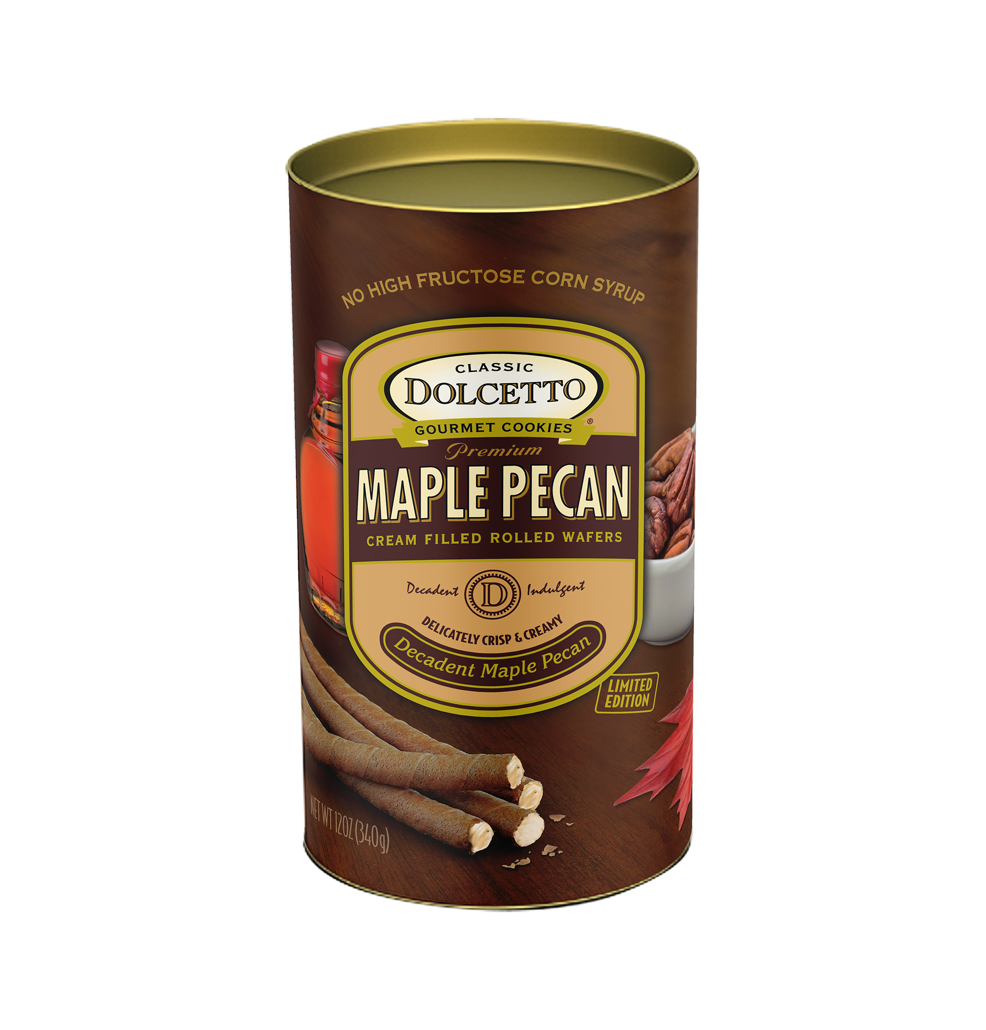 Dolcetto Wafer Rolls - Maple Pecan 12 oz
