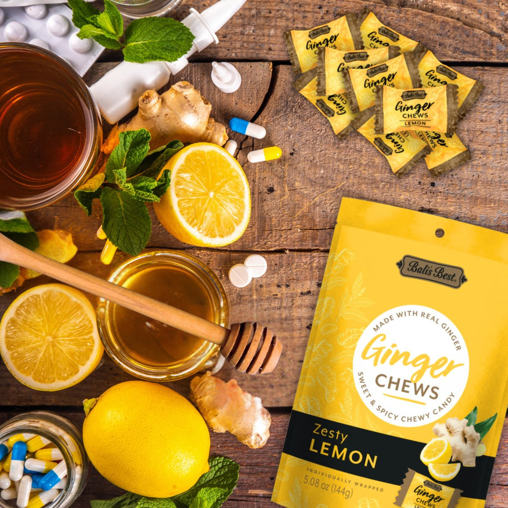 Bali’s Best Ginger Chews – Lemon 1 lb Jar